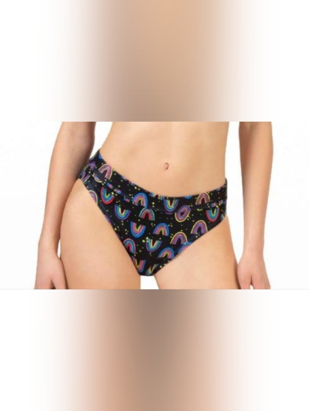 Dolfin Uglies Womend Be Happy Asymmetrical Workout Swimsuit Style Bottoms XS